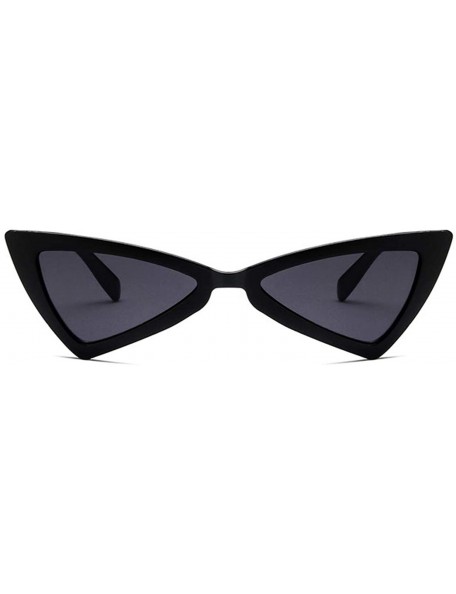 Cat Eye Women's Cat Eye Sunglasses Retro Style Triangle Frame Sunglass - Black - CJ18LRROHYX $12.13