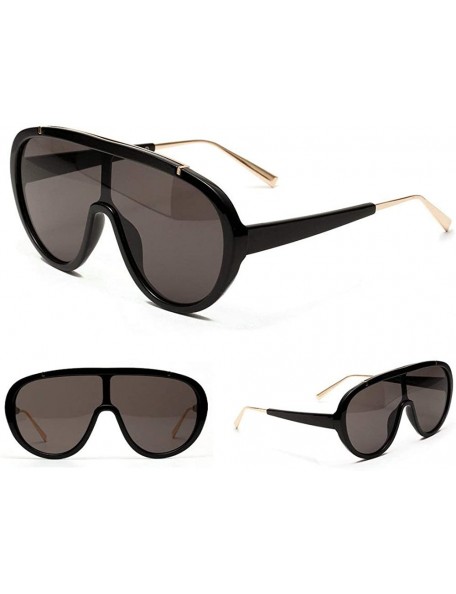 Oversized Vintage Oversized Sunglasses Luxury Glasses - Black - CL194THUORT $12.50