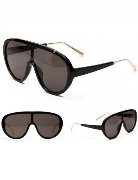 Oversized Vintage Oversized Sunglasses Luxury Glasses - Black - CL194THUORT $12.50