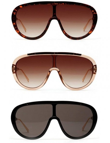 Oversized Vintage Oversized Sunglasses Luxury Glasses - Black - CL194THUORT $12.50