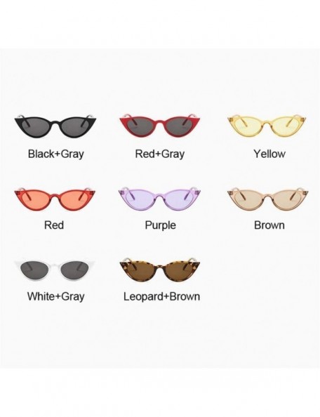 Round Cateye Women Sunglasses Classic Retro Vintage Oval Sunglasses For Women Eeywear UV400 - Brown - CY199QD4MN0 $8.37