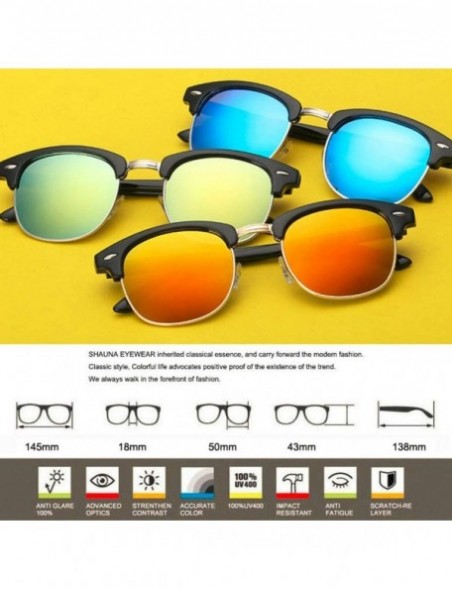 Rimless Fashion Men Square Sun Glasses Mirror Coating Brand Designer Vintage Women Semi-rimless Decration Sunglasses - CU18RQ...