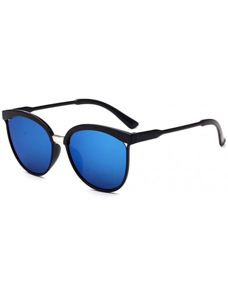 Aviator Women Fashion Large Frame Sunglasses Vintage Mirrored Sunglasses Eyewear Outdoor Sports Colorful Glasses - B - CE18SO...