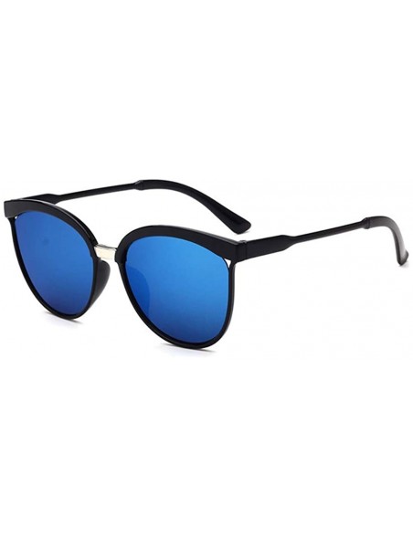 Aviator Women Fashion Large Frame Sunglasses Vintage Mirrored Sunglasses Eyewear Outdoor Sports Colorful Glasses - B - CE18SO...