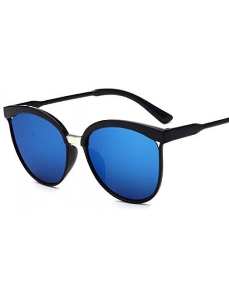 Aviator Women Fashion Large Frame Sunglasses Vintage Mirrored Sunglasses Eyewear Outdoor Sports Colorful Glasses - B - CE18SO...