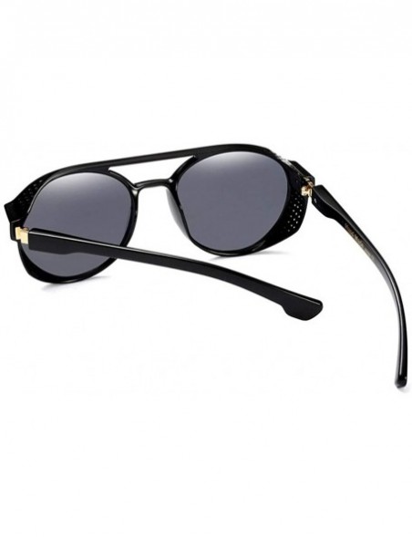 Goggle Steampunk Sunglasses Men Luxury Brand Designer Glasses Unisex Steam Goggles UV400 - C5 Brown Brown - CO199Q0082Y $9.17