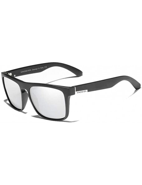 Goggle Genuine Tough Sports Sunglasses 100% Polarized and UV400 unisex - Black/Silver - CR199R0GY49 $50.16