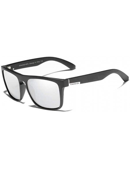 Goggle Genuine Tough Sports Sunglasses 100% Polarized and UV400 unisex - Black/Silver - CR199R0GY49 $23.33