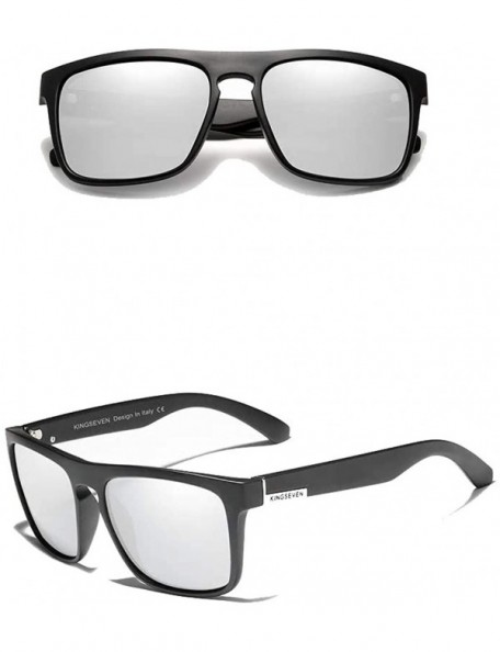 Goggle Genuine Tough Sports Sunglasses 100% Polarized and UV400 unisex - Black/Silver - CR199R0GY49 $23.33