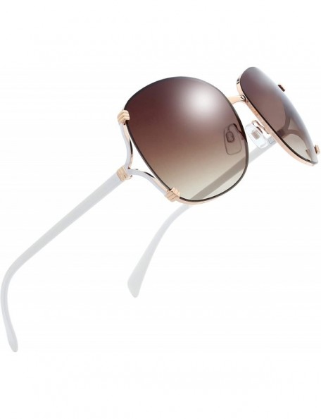 Oval Classic Crystal Elegant Women Beauty Design Sunglasses Gift Box - L122-gold - CL18M0TMXGN $17.21