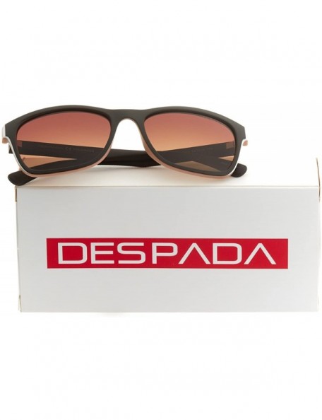 Wrap Premium Designer Rectangular Sunglasses - Matte Brown - CV189OLYCDU $24.76