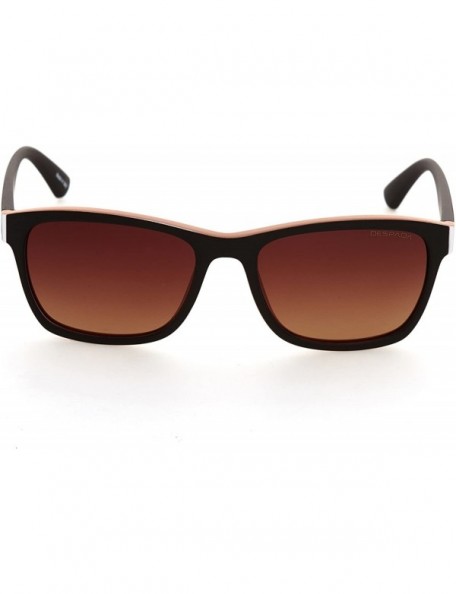 Wrap Premium Designer Rectangular Sunglasses - Matte Brown - CV189OLYCDU $24.76