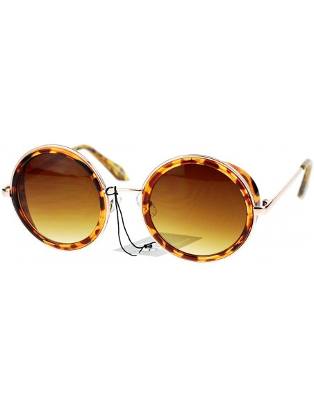 Round Vintage Fashion Sunglasses Round Circle Studio Cover Side - Tortoise - C41226GZ0TD $9.99