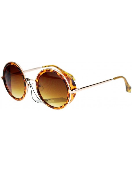 Round Vintage Fashion Sunglasses Round Circle Studio Cover Side - Tortoise - C41226GZ0TD $9.99