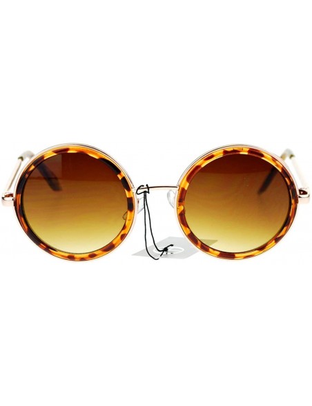 Round Vintage Fashion Sunglasses Round Circle Studio Cover Side - Tortoise - C41226GZ0TD $9.99