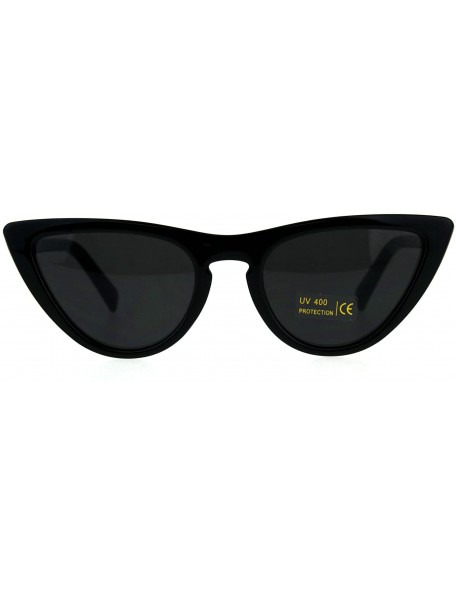 Cat Eye Womens Cat Eye Keyhole Gothic Plastic Diva Sunglasses - All Black - C918CC8S6D3 $19.19
