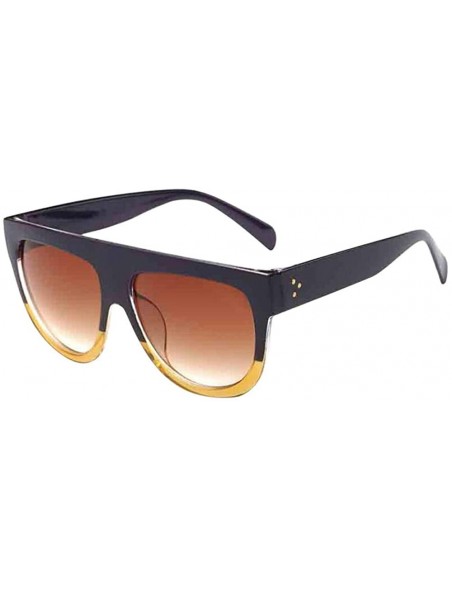 Oversized Men Women Square Vintage Mirrored Sunglasses Eyewear Outdoor Sports Fashion Sunglasses - C - C018SL08X4G $8.95