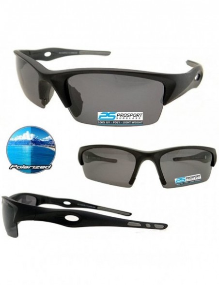 Rimless Polarized Sunglasses for Men. Semi Rimless Light weight. - Black - C112EGIOFSL $16.78