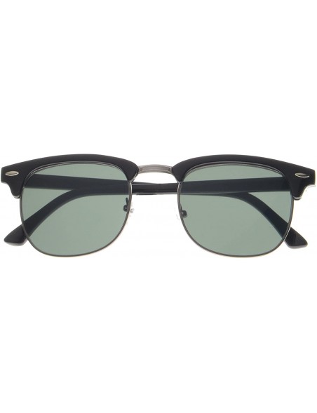 Wayfarer Soho Retro Square Fashion Sunglasses - Black-silver-smoke - C212DXM9XZB $10.65