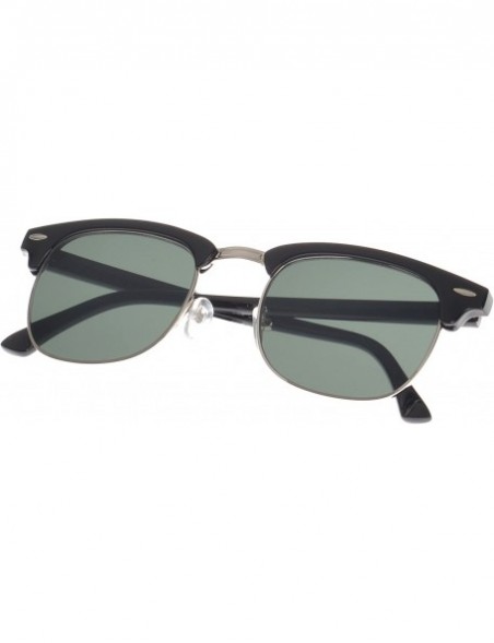 Wayfarer Soho Retro Square Fashion Sunglasses - Black-silver-smoke - C212DXM9XZB $10.65