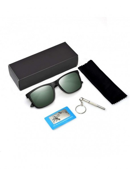 Aviator Polarized Sunglasses for Men TR90 Unbreakable Mens Sunglasses Driving Sun Glasses For Men/Women - CI18G3LR77H $12.46