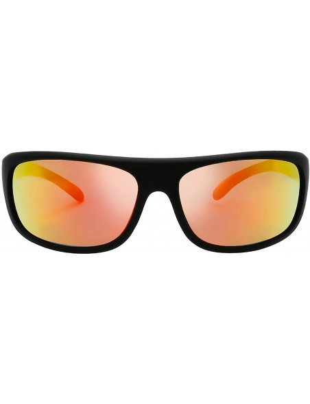 Sport Sports Line Light Weight Polarized Reflective Lens Speed Chaser Sunglasses - Orange Red - CA18YXZ04R5 $14.45