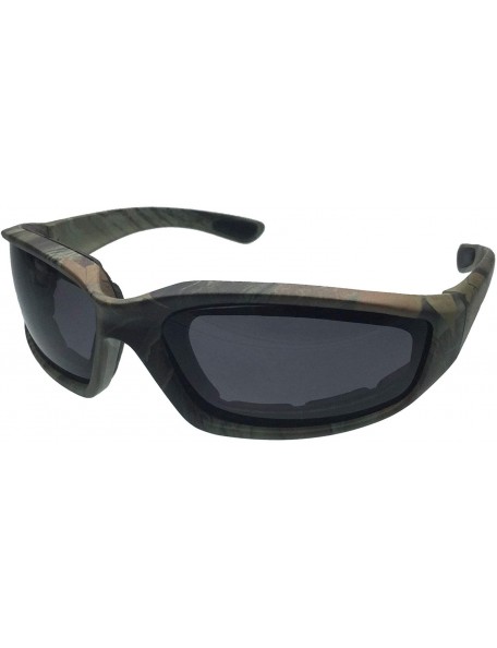 Wrap 1 Pc Camouflage Foam Padded Sunglasses Real Motorcycle Mossy Tree Oak Sport - Choose Color - Green - CV18NKM3GX9 $14.91