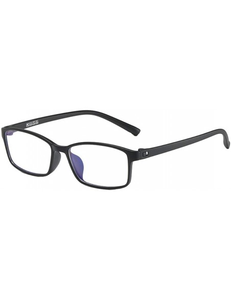 Square Unisex Full Frame Square Anti-Blue Light Reduce Eye Strain Glasses - Black - C7196STHHR7 $11.90