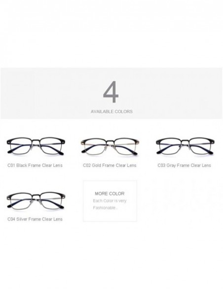 Aviator DESIGN Men Fashion Glasses Business Style Eyeglasses Frames S2085 C01 Black - C04 Silver - CJ18YKTOS2G $12.62