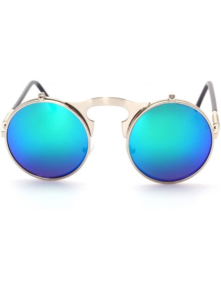 Round Vintage punk Round Metal Sunglass Mens Womens - C6 - CZ18D9C6WTS $8.25