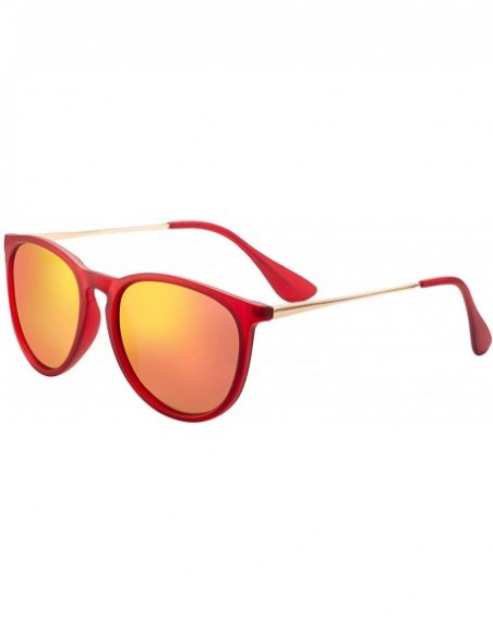 Square Sunglasses for Women Men Polarized uv Protection Fashion Vintage Round Classic Retro Aviator Mirrored Sun glasses - CS...