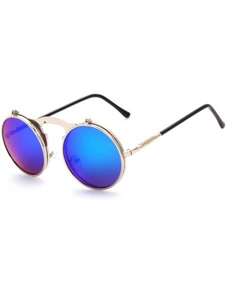 Round Vintage punk Round Metal Sunglass Mens Womens - C6 - CZ18D9C6WTS $8.25