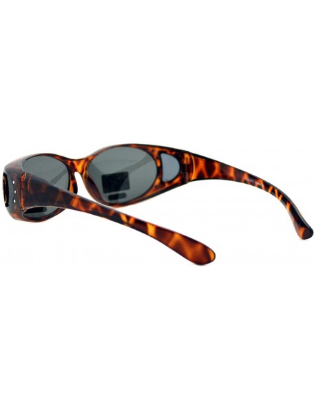 Sport Womens Polarized Sunglasses that Fit Over Prescription Glasses Featuring Rhinestones - Tortoise - CU18O23W6UQ $17.89