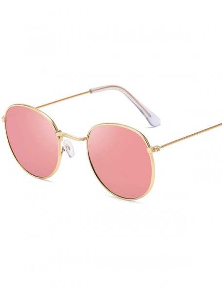 Oversized Classic Small Frame Round Sunglasses Women/Men Alloy Mirror Sun Glasses Vintage Modis Oculos - Gold Gradient Gray -...