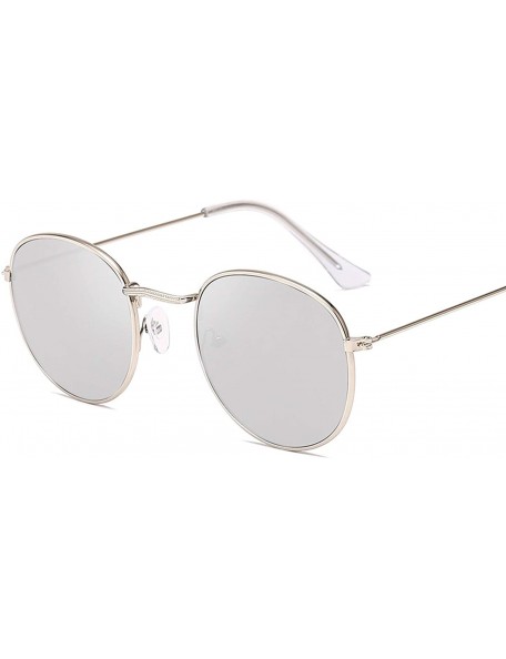 Oversized Classic Small Frame Round Sunglasses Women/Men Alloy Mirror Sun Glasses Vintage Modis Oculos - Gold Gradient Gray -...