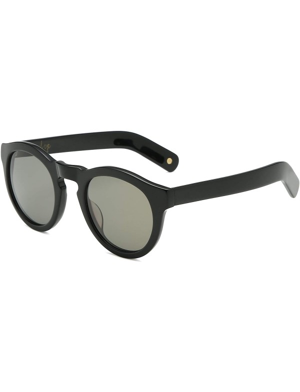 Round Round Retro Vinatge for Women GAIA - C2 Black Frame/Grey Lenses - CP18SCMKZHN $18.58