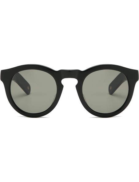 Round Round Retro Vinatge for Women GAIA - C2 Black Frame/Grey Lenses - CP18SCMKZHN $18.58