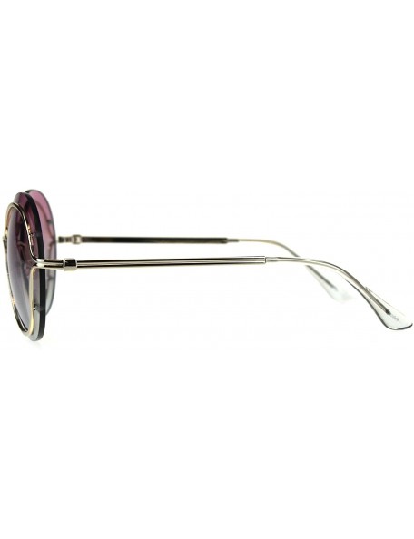 Rimless Womens Exposed Rimless Lens Butterfly Gradient Fashion Sunglasses - Pink Grey - CU18DWR6TS0 $13.91