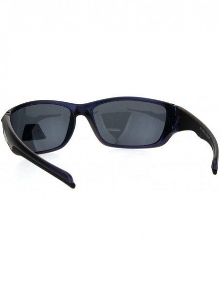 Sport Mens TAC Polarized Lens Classic Warp Sport Performance Plastic Sunglasses - Black Purple Black - CU18HGC4LTL $14.31