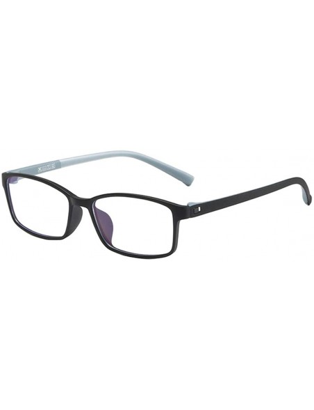 Square Unisex Full Frame Square Anti-Blue Light Reduce Eye Strain Glasses - Black Gray - C8196SIWSML $8.54