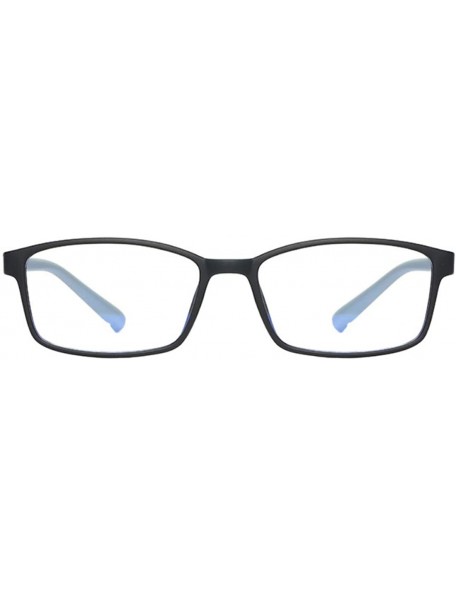 Square Unisex Full Frame Square Anti-Blue Light Reduce Eye Strain Glasses - Black Gray - C8196SIWSML $8.54