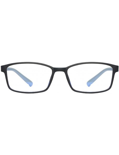 Square Unisex Full Frame Square Anti-Blue Light Reduce Eye Strain Glasses - Black Gray - C8196SIWSML $8.54