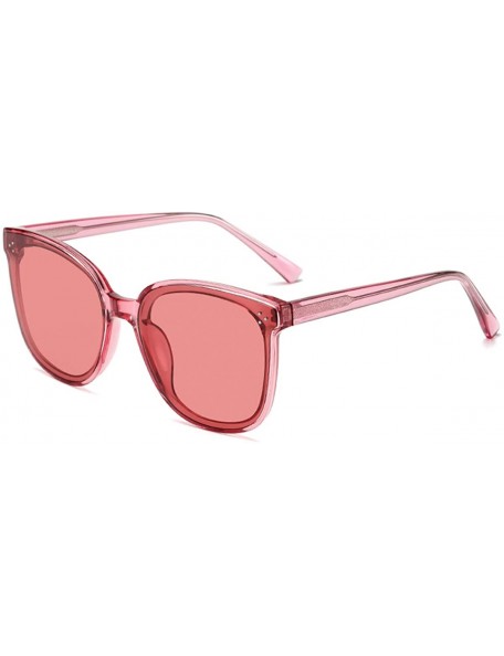 Semi-rimless Unisex Polarized Sunglasses Vintage Nylon Frame Sun Glasses For Men Women CHQJ017 - Red - C218YCZEMH3 $16.67