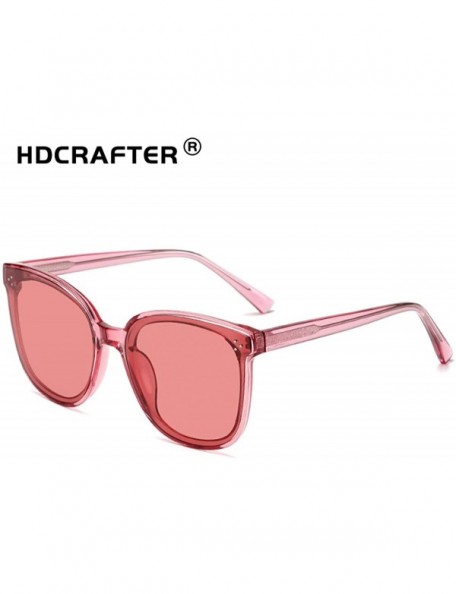 Semi-rimless Unisex Polarized Sunglasses Vintage Nylon Frame Sun Glasses For Men Women CHQJ017 - Red - C218YCZEMH3 $33.79