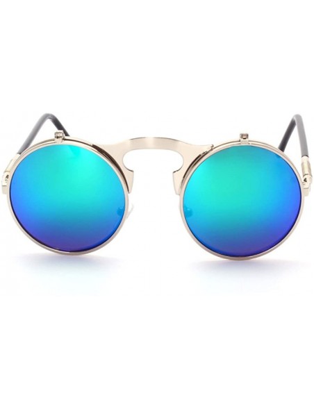 Round Vintage punk Round Metal Sunglass Mens Womens - C6 - C518D95SNO5 $9.26