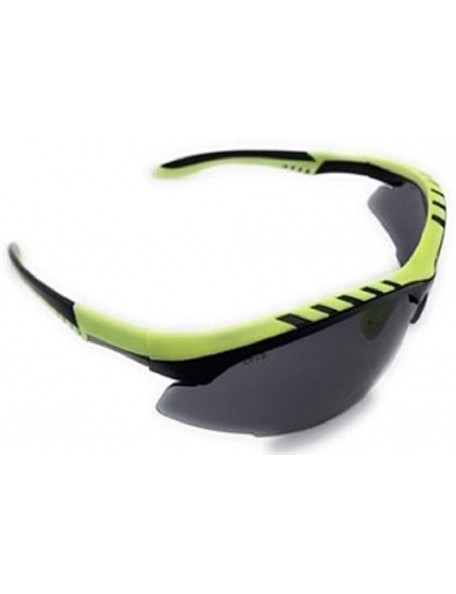 Sport High Performance Sport Protective Safety Glasses - Clear - Yellow - Smoke Lens Ansi Z87.1 - Green - C7193EW2X7E $25.28