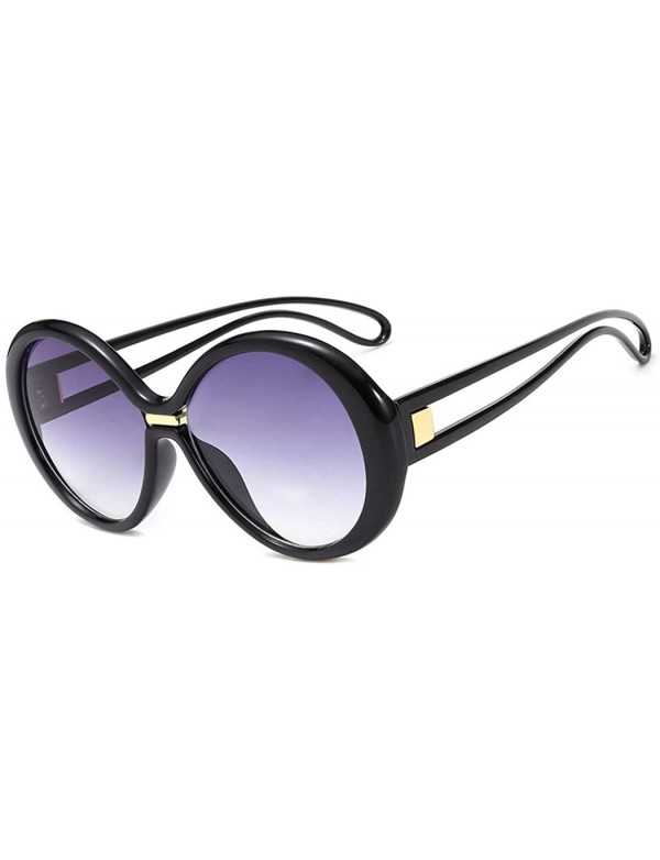 Round Fashion small round frame sunglasses- women's men's two-tone sunglasses - A - C218RUCR6R5 $43.71