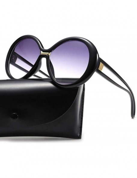 Round Fashion small round frame sunglasses- women's men's two-tone sunglasses - A - C218RUCR6R5 $43.71