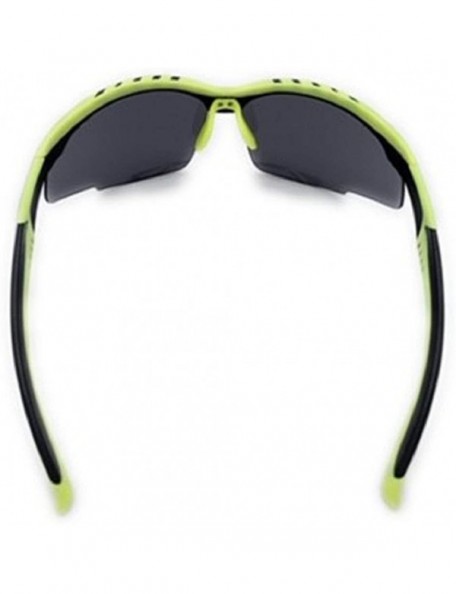 Sport High Performance Sport Protective Safety Glasses - Clear - Yellow - Smoke Lens Ansi Z87.1 - Green - C7193EW2X7E $16.28