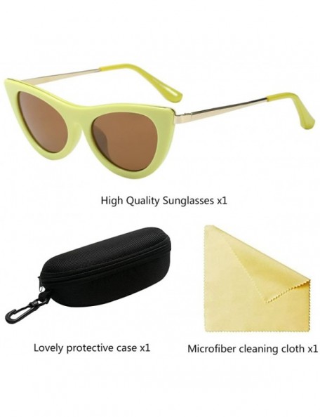 Wayfarer Classic Lenses High Level of Clarity Designer Sunglasses for Women Holiday - Yellow - C518G84I79I $11.20